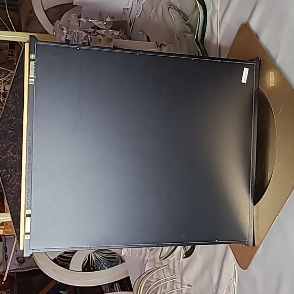 Vintage Curio/Keepsake Table Top/ Display/Storage Cabinet Black & Gold - Picture 9 of 15